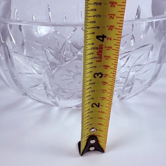 Block Crystal Olympic Bowl 10” 24% Lead Cut Crystal 1990 Centerpiece Fruit VTG - Picture 9 of 11